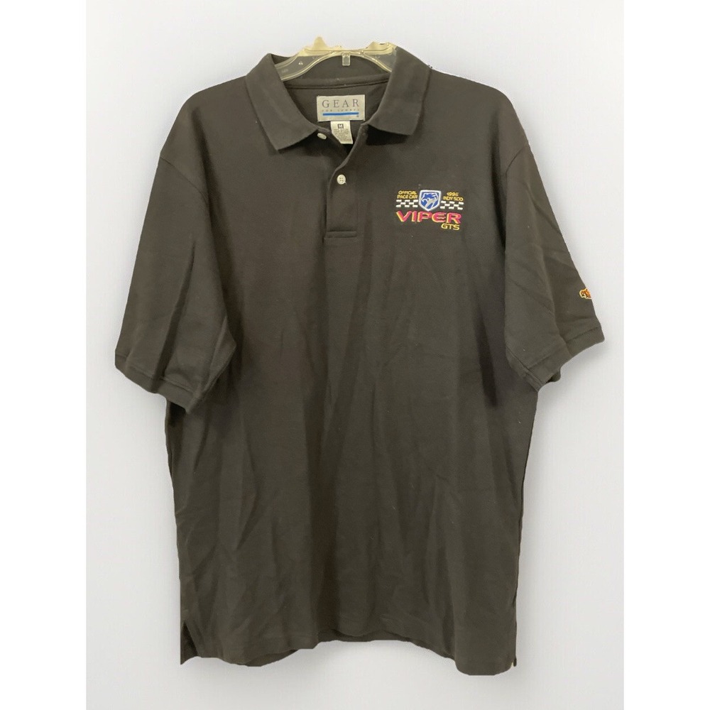 Gear For Sports Men's Size Medium Black Polo Shirt 1996 Indy 500 Viper GTS VTG